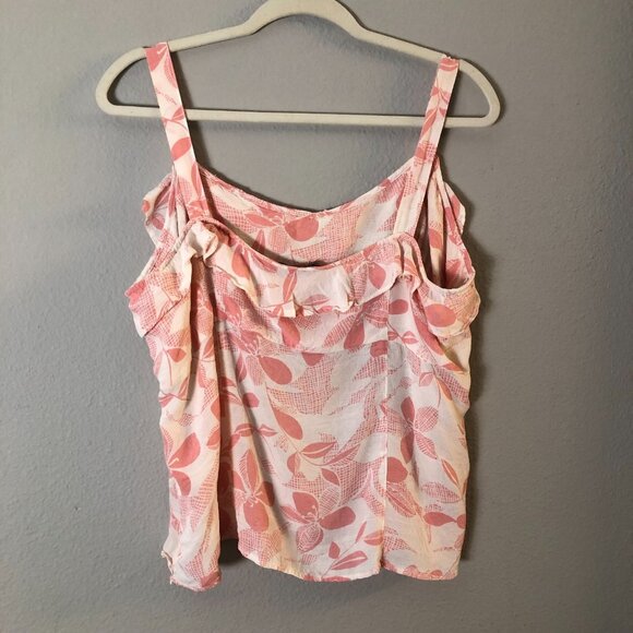 Hula Doll Hawaii 100% Silk Ruffled Y2K Babydoll Empire Waist Camisole - Picture 4 of 9